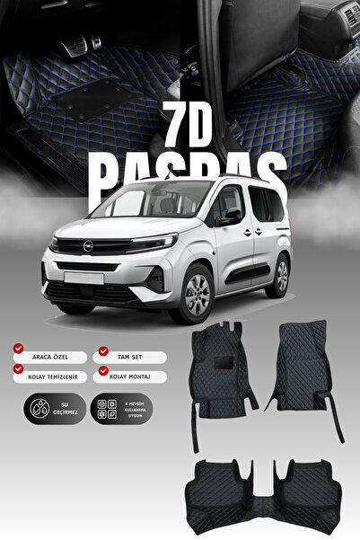 1_org_zoom-25529.jpg Opel Combo E (2018 ve sonrası) 7D Deri Havuzlu Oto Paspas | Tam Koruma & Hızlı Montaj - Görsel 1