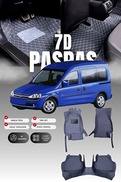 1_org_zoom-25532.jpg Opel Combo C (2001-2011) 7D Deri Havuzlu Oto Paspas | Tam Koruma & Hızlı Montaj - Görsel 1