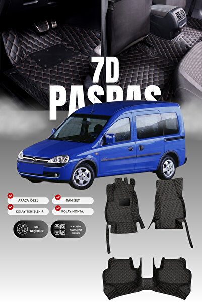 1_org_zoom-25533.jpg Opel Combo C (2001-2011) 7D Deri Havuzlu Oto Paspas | Tam Koruma & Hızlı Montaj - Görsel 1