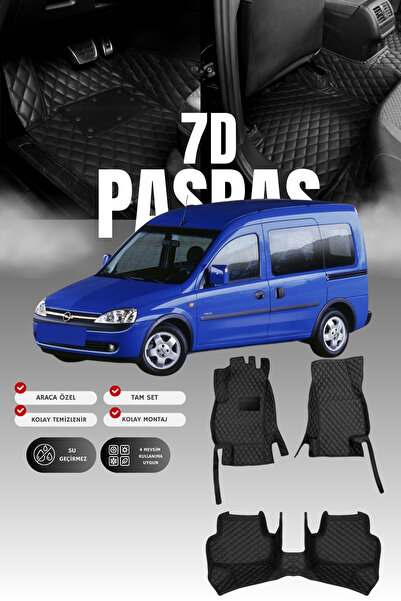 1_org_zoom-25534.jpg Opel Combo C (2001-2011) 7D Deri Havuzlu Oto Paspas | Tam Koruma & Hızlı Montaj - Görsel 1