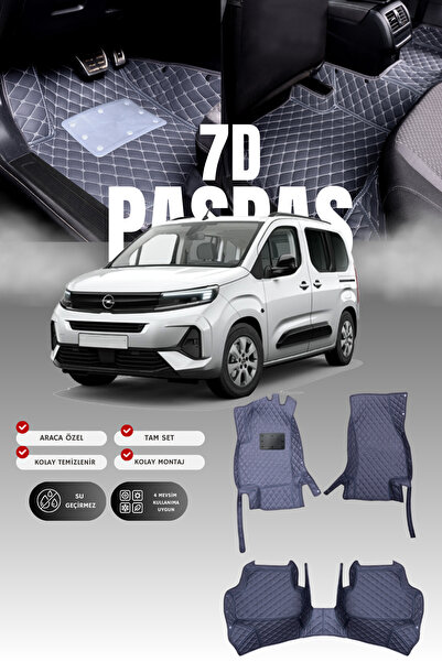 1_org_zoom-25536.jpg Opel Combo E (2018 ve sonrası) 7D Deri Havuzlu Oto Paspas | Tam Koruma & Hızlı Montaj - Görsel 1
