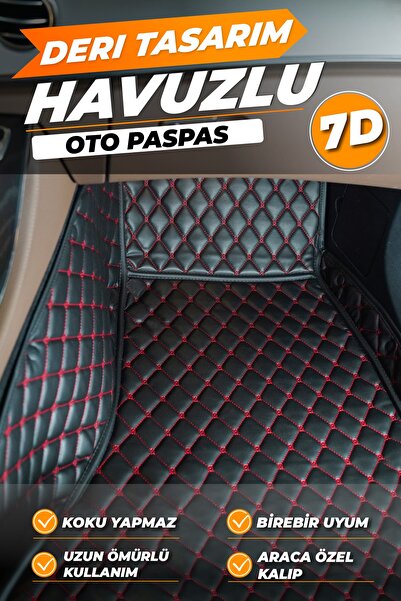 1_org_zoom-25547.jpg Opel Combo (2019-2022) Uyumlu Özel Dikim Deri 7d Havuzlu Paspas - Görsel 1