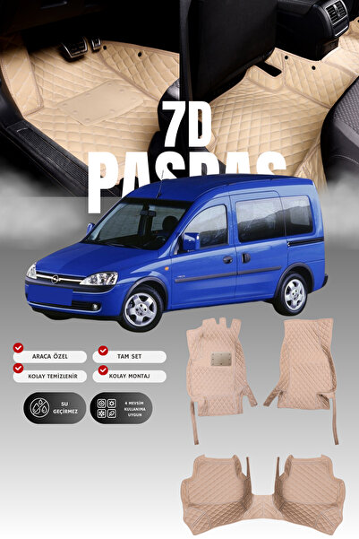 1_org_zoom-25555.jpg Opel Combo C (2001-2011) 7D Deri Havuzlu Oto Paspas | Tam Koruma & Hızlı Montaj - Görsel 1