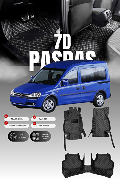 1_org_zoom-25558.jpg Opel Combo C (2001-2011) 7D Deri Havuzlu Oto Paspas | Tam Koruma & Hızlı Montaj - Görsel 1