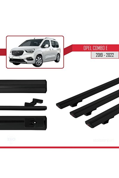 1_org_zoom-25589.jpg Opel Combo E Life 2019-2022 Arası ile Uyumlu BASIC Model Ara Atkı Tavan Barı Siyah 3 Adet - Görsel 1
