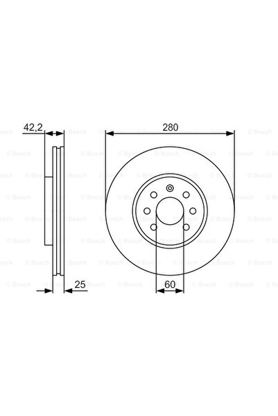 1_org_zoom-25668.jpg Fren Diski Opel Astra H, Corsa C, Combo, Meriva Ön - 280 Mm - - Görsel 1