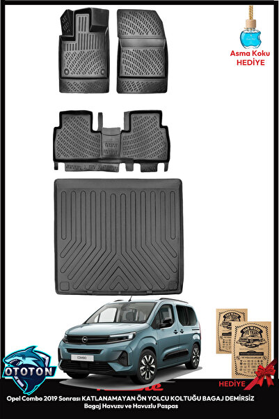 1_org_zoom-25729.jpg Opel Combo 2019 Sonrası Katlanır Ön Koltuk DEMİRSİZ Bagaj Havuzu&Havuzlu Paspas ve TON KOKU - Görsel 1