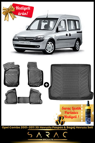 1_org_zoom-25739.jpg Opel Combo 2001-2011 Araca Özel 3D Havuzlu Paspas & Bagaj Havuzu Seti+(HEDİYELİ!) - Görsel 1