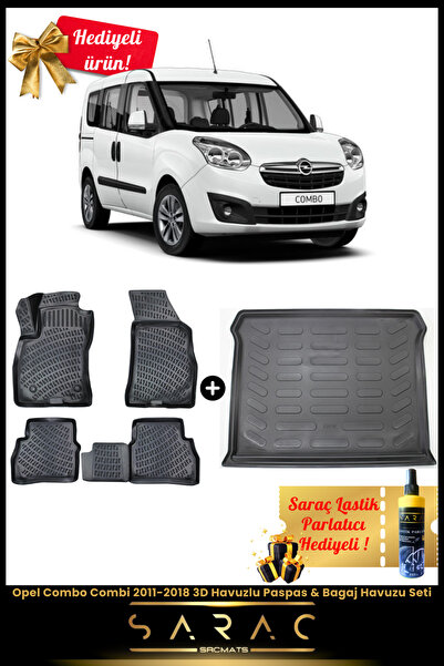 1_org_zoom-25740.jpg Opel Combo Combi 2011-2018 Araca Özel 3D Havuzlu Paspas & Bagaj Havuzu Seti+(HEDİYELİ!) - Görsel 1