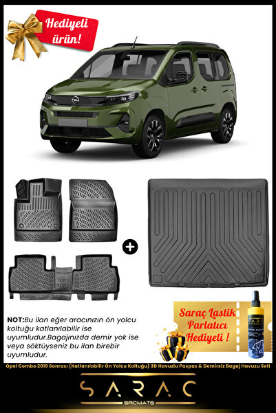1_org_zoom-25744.jpg Opel Combo 2019 Sonrası 3d Havuzlu Paspas & Demirsiz Bagaj Havuzu Seti (HEDİYELİ!) - Görsel 1