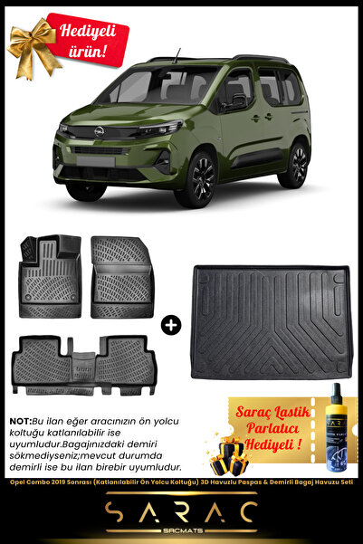 1_org_zoom-25749.jpg Opel Combo 2019 Sonrası 3d Havuzlu Paspas & Demirli Bagaj Havuzu Seti (HEDİYELİ!) - Görsel 1