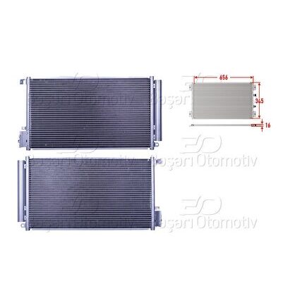 KLIMA RADYATORU 656X345X16 | OPEL COMBO 1.4 ALFA ROMEO 1.0 08 > | MGA