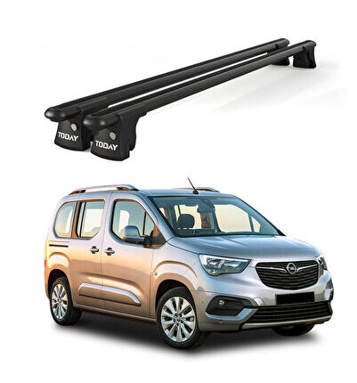 Trio-I Opel Combo (2012 ve sonrası) Uyumlu Siyah Kilitli Ara Atkı 135cm Port Bagaj Tavan Barı