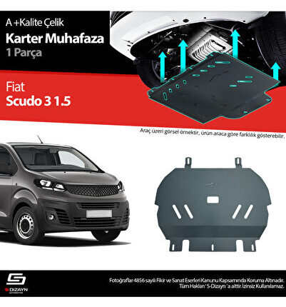 S-Dizayn Fiat Scudo 1.5 Çelik Karter Muhafaza Koruma 2020 Üzeri A+ Kalite FI-SCD15-CKM