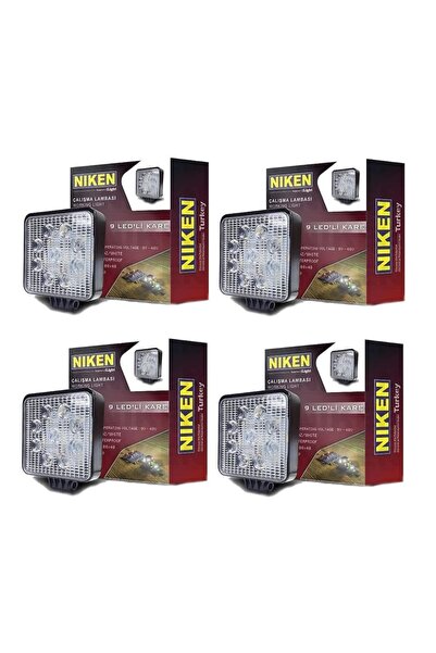 1_org_zoom-26062.jpg 9 Led Kare Off Road Sis Farı Çalışma Lambası 4 Adet 12-24v 27w - Görsel 1
