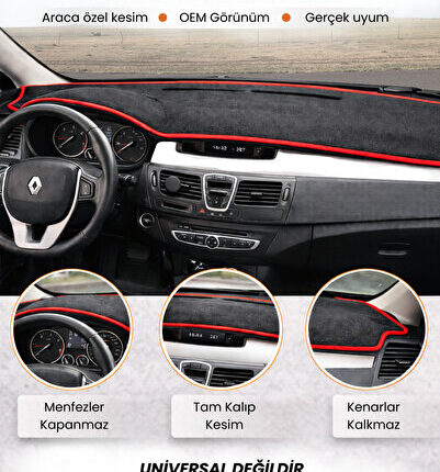 IVECO DAILY (2011-2014) Torpido Örtüsü Panel Torpido Koruma Araca Özel Tam Uyum Kaymaz Kolay Montaj