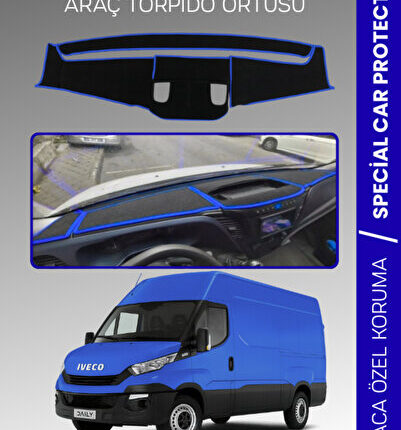 IVECO DAILY (2014-2019) Torpido Örtüsü Panel Torpido Koruma Araca Özel Tam Uyum Kaymaz Kolay Montaj