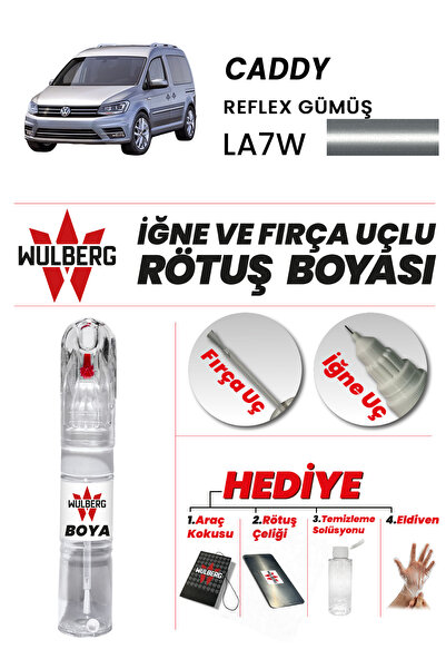 1_org_zoom-2709.jpg Volkswagen Caddy Reflex Gümüş LA7W Rötuş Boya 25 ml İğne & Fırça Uçlu Kalıcı Çizik Giderici - Görsel 1