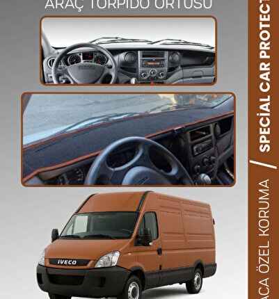 IVECO DAILY (2011-2014) Torpido Örtüsü Panel Torpido Koruma Araca Özel Tam Uyum Kaymaz Kolay Montaj
