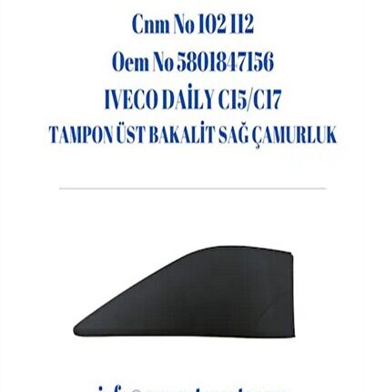 Iveco Daily Tampon Üst Bakalit Sağ Çamurluk 5801847156