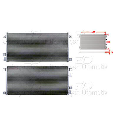 KLIMA RADYATORU 680X311X16 -940004- IVECO DAILY 3 35S 2003-2006 IVECO DAILY 4 35S 2006-2011