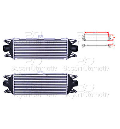 Turbo Radyatoru (Intercooler) 475X187x62 Iveco Daıly 3 99 > [99487925]