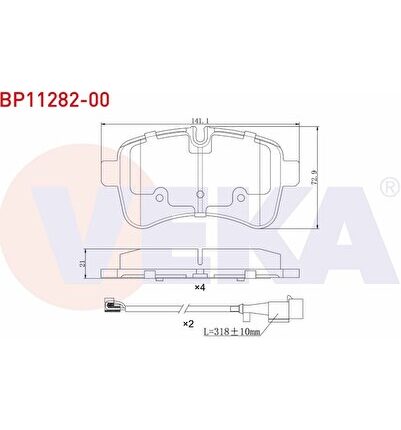 Fren Balata Fıslı Arka Iveco Daıly Iv 2.3i 21.00mm 2006-2011