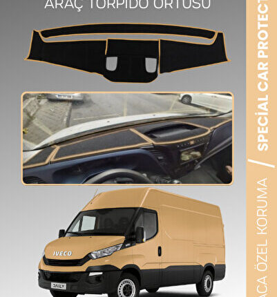 IVECO DAILY (2014-2019) Torpido Örtüsü Panel Torpido Koruma Araca Özel Tam Uyum Kaymaz Kolay Montaj