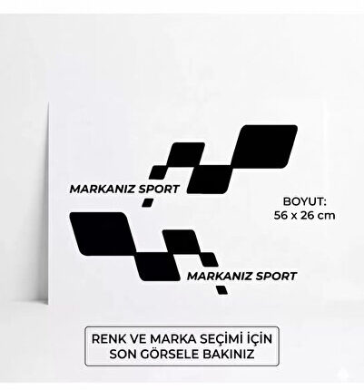 Peugeot Rifter Marka Yazılı 56 x 26 cm Sağ Sol 2 Adet Yan Sport ( Renk Son Sayfada )