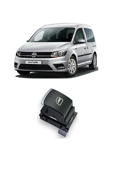 1_org_zoom-4609.jpg Volkswagen Vw Caddy 2016-2020 Uyumlu Ön & Arka Yolcu Kapısı Cam Açma Düğmesi Krom 1 Adet 5K0959855 - Görsel 1