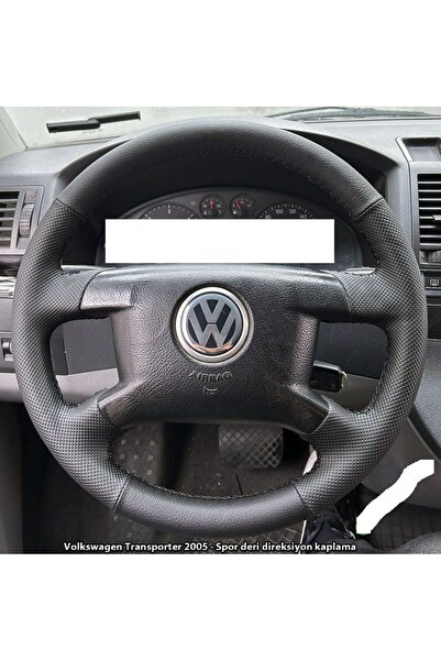 1_org_zoom-4717.jpg Direksiyon kılıfı Volkswagen Caddy 2005 -transporter 2005 Spor Desen Siyah Dikiş - Görsel 1