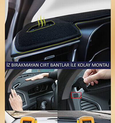 FORD Courier 2013-2020 EkransızTORDİDO KORUMA KILIFI MAVİ KENAR