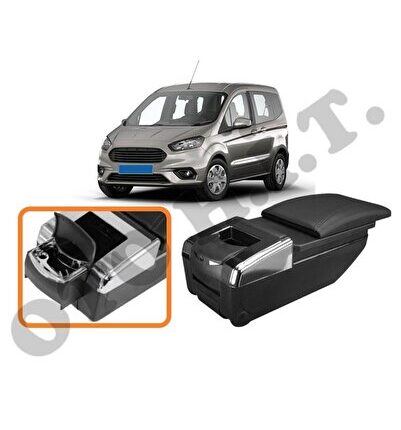 FORD COURIER UYUMLU BARDAKLIKLI LÜKS KOL DAYAMA KOLÇAK SİYAH İTHAL.