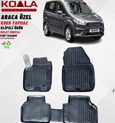 Ford Courier Paspas 2014 2022 Arası 3d Havuzlu Paspas
