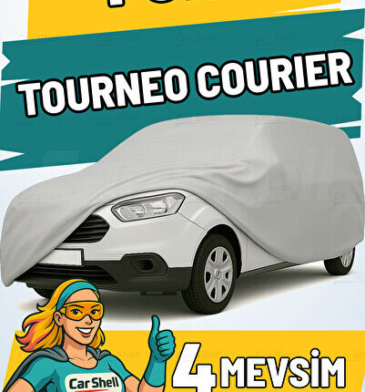 Ford Tourneo Courior Uyumlu Araba Brandası Su ve Güneş Geçirmez Çizilmez Miflonlu Örtü Oto Örtü