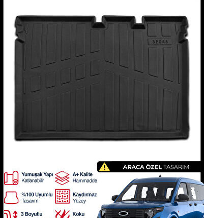 S-Dizayn Ford Courier 3D Pro Bagaj Havuzu 2024 Üzeri A+ Kalite 3BH-SDZ609