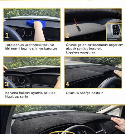 Ford Courier ( 2020+ ) Büyük Ekran TORPİDO KORUMA Ön Koruyucu Kilifi Halisi Örtüsü Aksesuar
