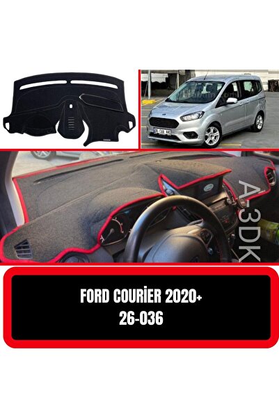 1_org_zoom-5551.jpg Ford Courier ( 2020 + ) Büyük Ekran Torpido Koruyucu Torpido Halısı Kılıf Havlu Örtü - Görsel 1