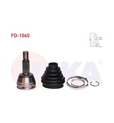 Veka - fd - 1060 - Aks Kafası Sol - sag On Dıs Ford Transıt Courıer 1