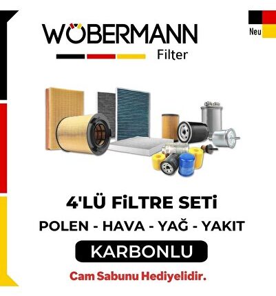 Ford Courier 1.5 1.6 Tdcı Filtre Bakım Seti 2014-2018 4lü Karbonlu