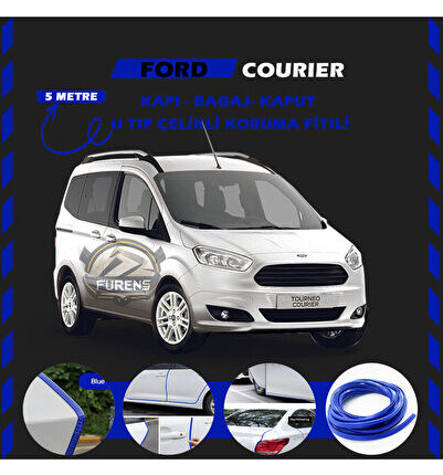 Ford Courier Oto Araç Kapı Koruma Fitili 5metre Parlak Mavi Renk