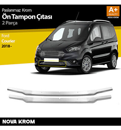 S-dizayn Ford Courier Krom Ön Tampon Çıtası 2 Prç. 2018 Üzeri