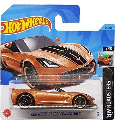 Corvette C7 Z06 Convertible - Hw Roadsters 4/10 - Hkk10 - Short Card - Gm - Copper