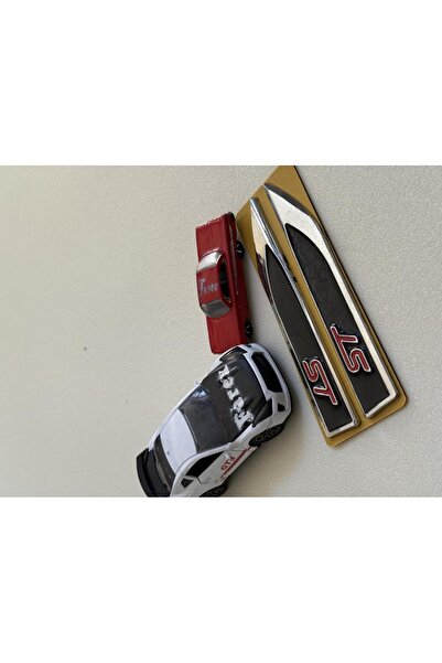 1_org_zoom-7663.jpg Ford ST Kırmızı-Piano Black GTI Bıçak Çamurluk Arması 3M 3D ABS - Görsel 1