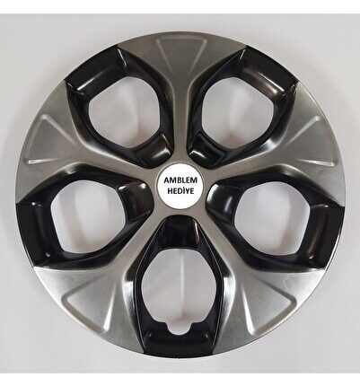 Ford Transit Custom 15"inç Kırılmaz 4 Adet 1 Takım Siyah Gri Jant Kapağı