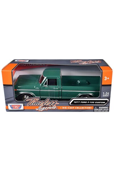 1_org_zoom-7779.jpg Motormax 1977 Ford F-150 Custom Pickup Yeşil 1/24 Model Araba - Görsel 1