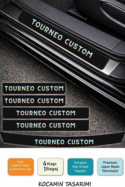 1_org_zoom-8069.jpg Karbon Desenli Ford Tourneo Custom Kapı Eşiği Koruma Seti – 4 Kapı 1 Bagaj 5 Parça Araç Koruyucu - Görsel 1