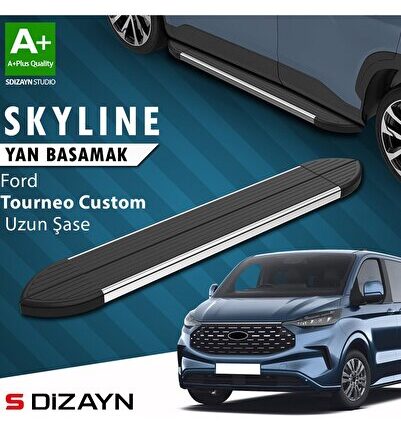 S-Dizayn Ford Tourneo Custom 2 Skyline Krom Yan Basamak 263 Cm 2023 Üzeri A+ Kalite