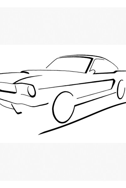 1_org_zoom-8376.jpg Ford Mustang Gt 350h Grafiği (siyah) Tablo Ahşap Poster Dekoratif - Görsel 1