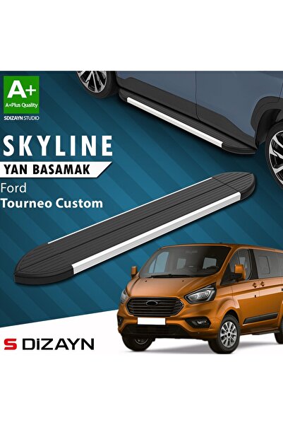 1_org_zoom-8576.jpg S-Dizayn Ford Tourneo Custom Kısa Şase Skyline Aluminyum Yan Basamak 203 Cm 2012-2023 A+ Kalite - Görsel 1